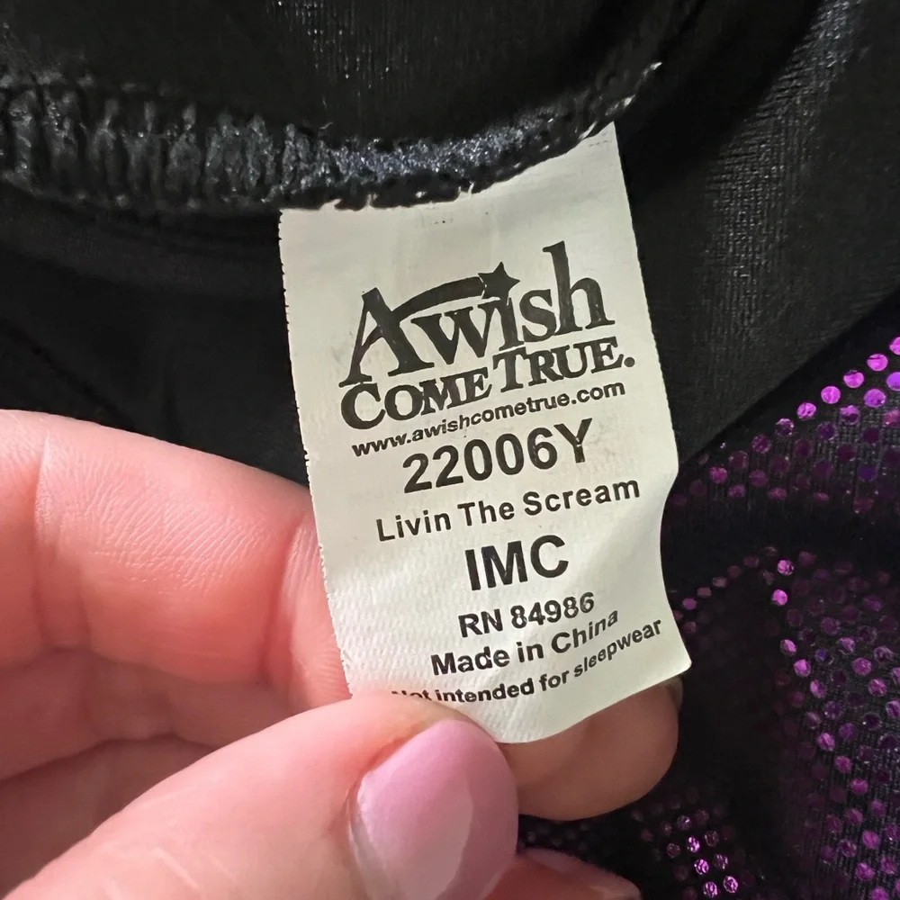 Purple and Black Kids witch/bat/maleficent Costume - Picture 4 of 5